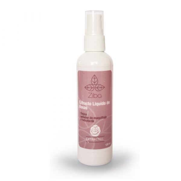 Extracto liquido de Rosas tonico sellados de maquillaje Ziba y tonico hidratante de rosas Ziba