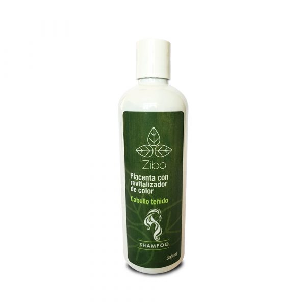 Shampoo placenta con revitalizador de color Ziba cabello teñido y maltratado